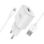 xqisit Travel Charger 2.4 A USB / Lightning Blanc