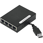 Mini switch auto-alimentado por USB (4 puertos Gigabit Ethernet)