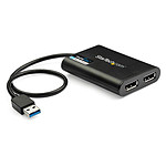 Adaptador USB 3.0 a Dual DisplayPort 4K 60 Hz de StarTech.com
