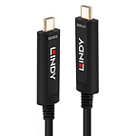 Cable de vídeo Lindy híbrido de fibra óptica USB tipo C (5 m)