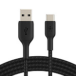 Cable USB-A a USB-C de alta resistencia de Belkin (negro) - 1m