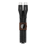 Belkin Boost Charge USB-C vers USB-C avec sangle de fermeture (Noir) - 1.2 m