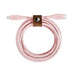 USB-C Boost Charge DuraTek de Belkin con conector Lightning y correa de cierre (rosa) - 1,2 m