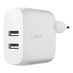 Belkin Boost Charge Chargeur secteur 2 ports USB-A 24 W (Blanc)