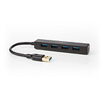 Nedis Hub USB de 4 puertos USB 3.0 Negro