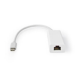 Adaptador Nedis USB-C / Ethernet (M/F) - Blanco