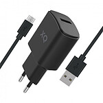 xqisit Travel Charger 2.4 A USB / Micro-USB Noir