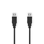 Cable Nedis USB-A / USB-A - 2 m (Negro)