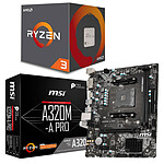 AMD Ryzen 3 1200 AF Wraith Stealth Edition (3.1 GHz / 3.4 Ghz) + MSI A320M-A PRO
