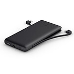 Belkin 10K External Battery with integrated lightning and USB-C cables, black
