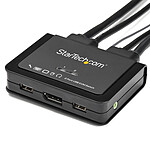 Conmutador KVM de 2 puertos DisplayPort 60Hz de StarTech.com con Hub USB 2.0 de 2 puertos