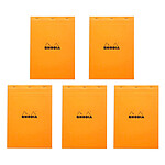 Rhodia Bloc N°18 agrafé en-tête 21 x 29.7 cm quadrillé 5 x 5 160 pages (x5)