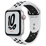 Apple Watch Nike SE GPS + Cellular Silver Aluminium Sport Band Platino puro/Negro 44 mm