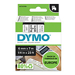 DYMO Ruban D1 Standard - noir sur blanc 6 mm x 7 m