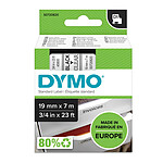DYMO Ruban D1 Standard - noir/transparent 19 mm - 7 m