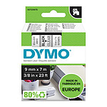 DYMO Ruban D1 Standard - noir/transparent 9 mm - 7 m