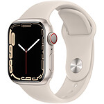 Apple Watch Series 7 GPS + Cellular Aluminium Stellar Light Sport Band 41 mm