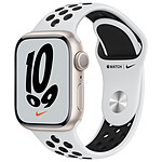 Apple Watch Nike Series 7 GPS Aluminium Lumiere Stellaire Bracelet Sport 41 mm
