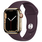 Apple Watch Series 7 GPS + Cellular Gold Stainless Cerise Noire Bracelet Sport 41 mm