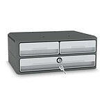 CEP MooVup Secure Module 2 petits tiroirs + 1 grands tiroirs avec serrure (Gris)