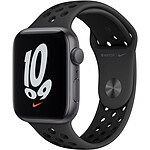 Apple Watch Nike SE GPS + Cellular Space Gray Aluminium Bracelet Sport Anthracite/Noir 44 mm
