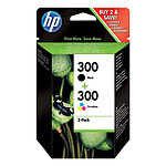 HP 300 Pack de 2 (CN637EE) - Noir/3 Couleurs