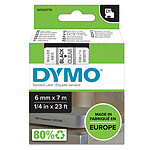 DYMO Ruban D1 Noir sur Transparent 6 mm x 7 m