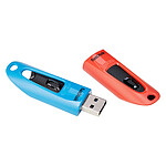SanDisk Ultra USB 3.0 64 Go Bleu/Rouge (Pack de 2)