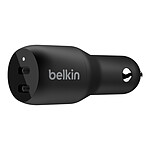 Belkin Boost Charge Chargeur de voiture 2 ports USB-C PD (36W) sur prise allume-cigare (Noir)