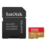 SanDisk Extreme microSDXC UHS-I U3 512 Go + Adaptateur SD (SDSQXA1-512G-GN6MA)