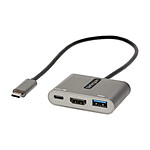 StarTech.com Hub USB-C vers 4K 60Hz HDMI + 2 ports USB (1 x USB Type A + 1 x USB Type C) avec Power Delivery 100 W