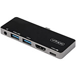 StarTech.com Adaptateur multiport USB-C vers HDMI 4K 60 Hz, Hub 3 ports USB 3.0, Audio et Power Delivery 100W
