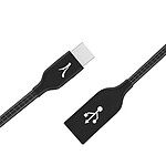 Cable USB-C metálico irrompible Akashi (negro)
