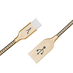 Cable USB-C de metal irrompible Akashi (oro)