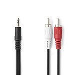 Cable de audio estéreo Nedis de 3,5 mm macho a 2 RCA macho - 1,5 m