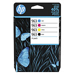 HP 963 (6ZC70AE) - Paquete de 4 cartuchos de tinta Negro/Cian/Magenta/Amarillo