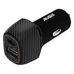 Akashi Turbo Chargeur Allume Cigare USB-C 18W + USB-A Quick Charge 3.0