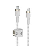 Cable USB-C a Lightning Belkin Boost Charge Pro Flex (blanco) - 3 m