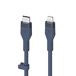 Cable Belkin Boost Charge Flex de silicona de USB-C a Lightning (azul) - 1m