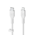 Cable Belkin Boost Charge Flex de silicona de USB-C a Lightning (blanco) - 2 m