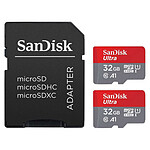 SanDisk Ultra microSDHC 32 GB (x2) + Adaptador SD (SDSQUA4-032G-GN6MT)