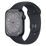 Apple Watch Series 8 GPS Banda deportiva de aluminio de medianoche de 45 mm