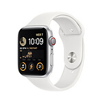 Apple Watch SE GPS + Cellular (2022) Silver Aluminium Bracelet Sport White 44 mm