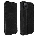 Funda folio de piel italiano Akashi Negro iPhone 14 Pro