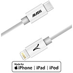 Cable MFI USB-C a Lightning de Akashi (blanco)