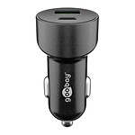 Goobay Chargeur de voiture USB-A/USB-C PD (48 W) sur prise allume-cigare (Noir)