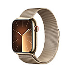 Apple Watch Series 9 GPS + Cellular Stainless Steel Gold Milanese Loop 45 mm