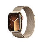 Apple Watch Series 9 GPS + Cellular Stainless Steel Gold Milanese Loop 41 mm
