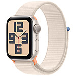 Apple Watch SE GPS (2023) Starlight Aluminium Bracelet Sport Loop Starlight 40 mm