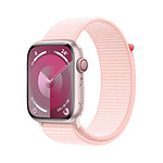 Apple Watch Series 9 GPS + Cellular Hebilla deportiva de aluminio rosa 45 mm